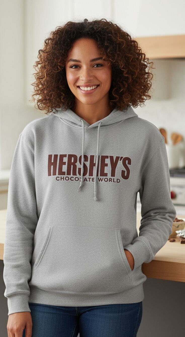 Hershey's Chocolate World Embroidered Hooded Sweatshirt Souvenir Woman 2x